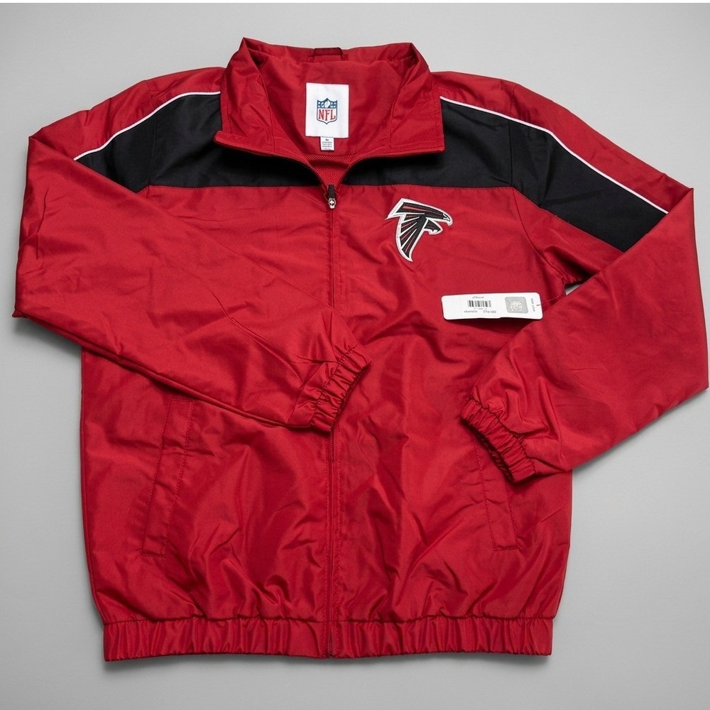 Atlanta Falcons NFL Team Apparel Full Zip Track Jacket Red Mens Medium NWT